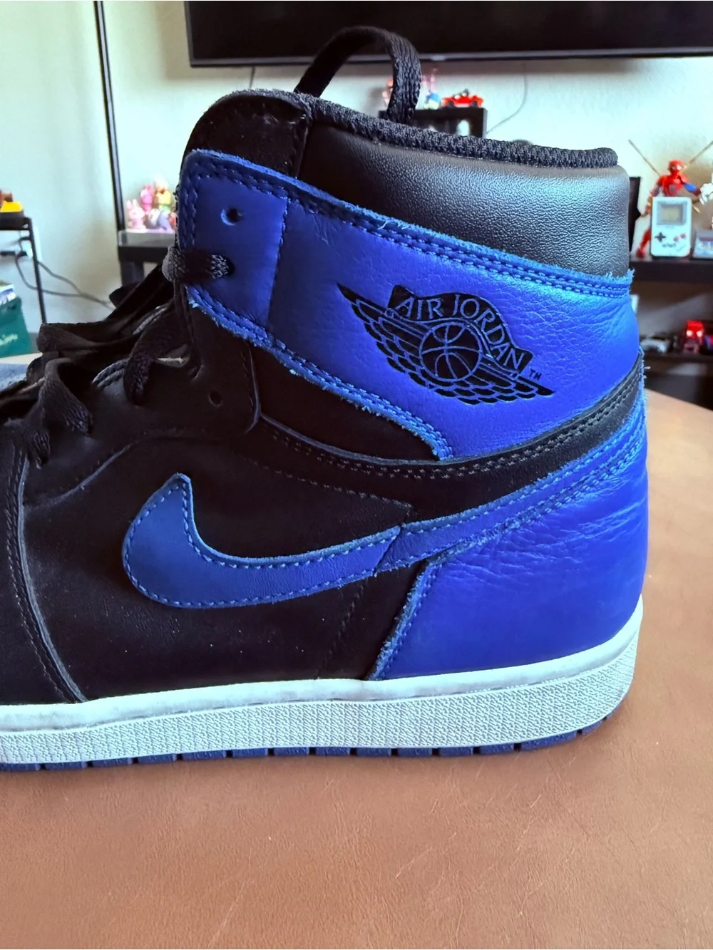 Air Jordan 1 Retro High OG Royal 2017 Black Blue Size 13 555088-007